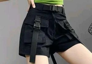 Buckled Black Shorts