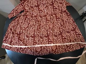 (&#34;Here&amp;Now&#34;)Maroon Printed Shirt Kurti🌺