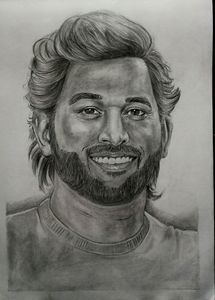 Sketch Of MS Dhoni