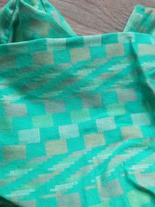 Green handloom Cotton Blouse