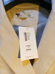 Beige Double Breasted Blazer