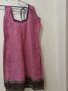 Pink Printed Kurta