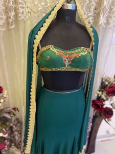 Elegant green fishcut  Lehenga Choli Set