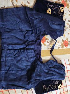 Saree With Stitched Blouse