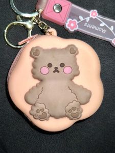 Cute Bear Pouch Keychain
