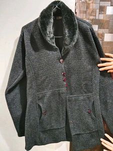Grey Woolen Cardigan