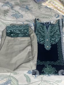 Pure Cotton Kurta Set With Dupatta  S