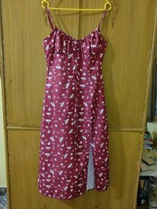 Red Floral Beach Dress