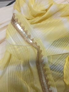 Yellow Embroidered Cotton Dress