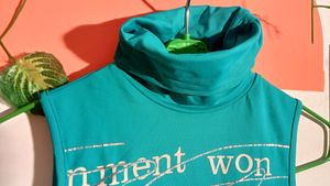 Sea Green Fitted High neck Crop Top