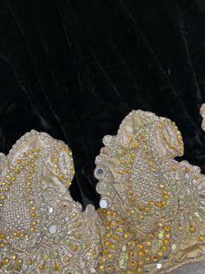 Black Velvet Suit With Dupatta