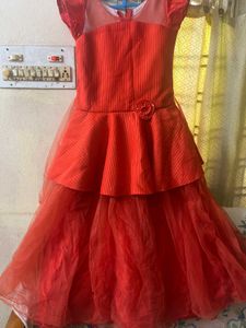 A Red Long Frock