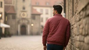 Men&#39;s Red Casual Jacket
