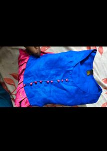 Pink and Blue Frock Dress