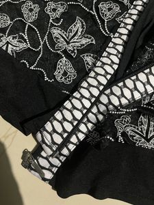 Aesthetic Mesh Black Zip Up Top With Detailing ✨
