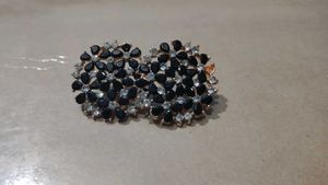 Black Stone Stud Earrings