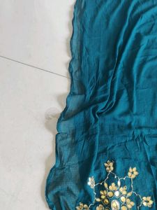 Hand Work Gotta Patti Sea Green And Orange