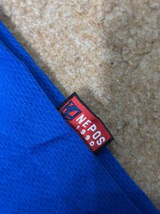 Blue Button-Up Baseball T-Shirt