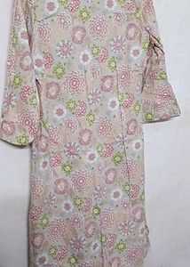 Floral Print 3/4 Sleeve Tunic Top