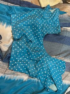 blue saree with blouses