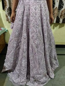 Elegant Lavender Lehenga Skirt