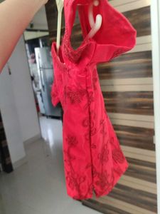 Red Stiched Lahenga