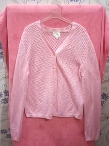 Pink Knit Cardigan