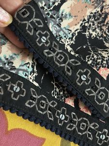 Floral &amp; Geometric Print Optari Shrug