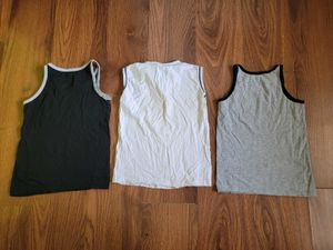 Three Sleeveless Cotton T Shirts