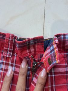 Red Plaid Shorts