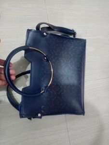 Combo Nevy Blue Handbags &amp; Nude Siling Bag