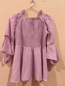Lilac Off-Shoulder Top