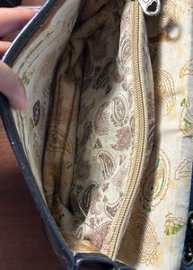 Black Crocodile Chain Bag