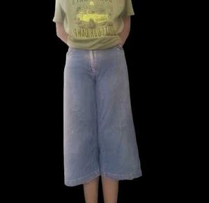 Wide Leg Denim Pants