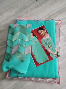 Sea Green Saree