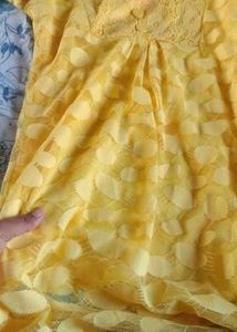 Yellow Tie-Sleeve Top