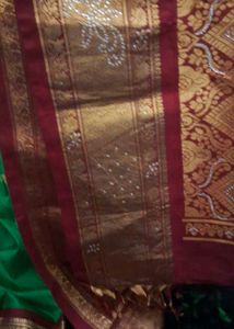 Green &amp; Gold Sari