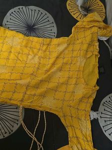 Yellow Print Kurti
