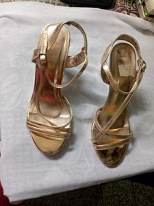 Strappy Gold Heels