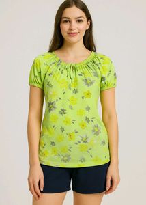 Floral Print Green Top
