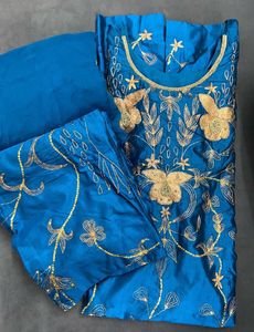 Zari silk suit