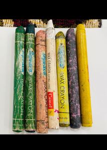 Set Of Oil Pastels And Wax Crayons