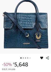 Hidesign Croc Embossed Laptop Bag