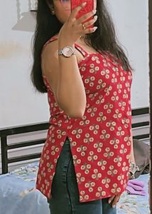 Women Strappy Short Kurti