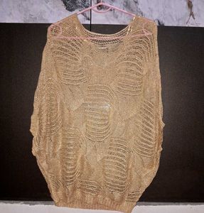 ComboDusty rose knit top &amp;lightgold Shirt