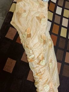 Partywear Stitched Suit With Net Embroidery Salwar
