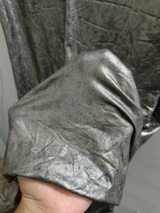 Metallic Silver Mini Dress