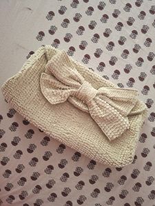Embellished Pearl White Hand Clutch