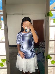 Blue Gingham Top