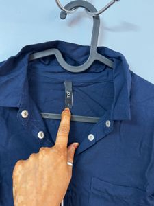 Navy Blue Button-Down Shirt